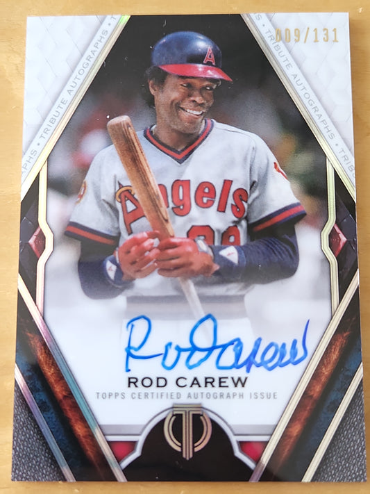 2021 Topps Tribute Autographs Rod Carew AUTO 9/131 #TA-RC