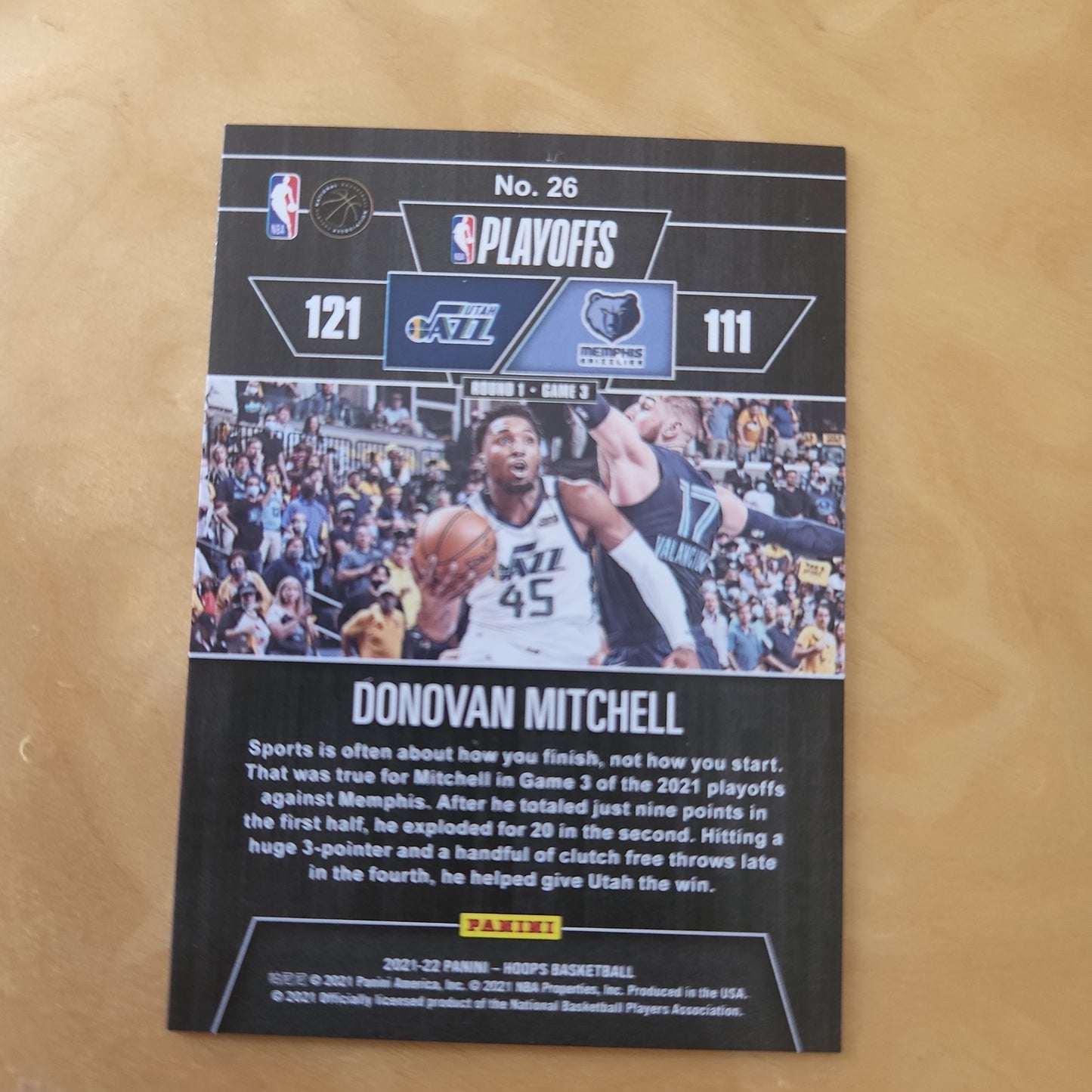 Panini NBA Hoops Road To Finals Playoffs Donavon Mitchell 0117/2021 #26