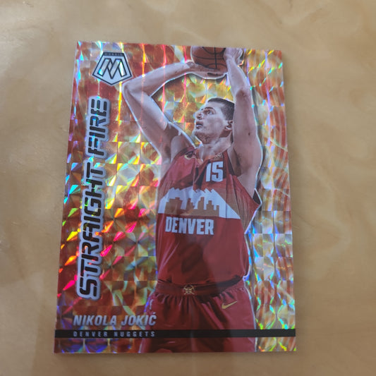 Panini Straight Fire Mosaic Prizm Refractor Nikola Jokić #9