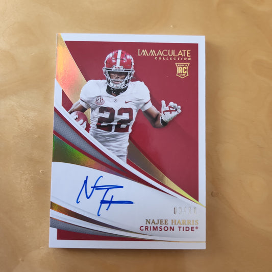 Panini Immaculate RC Najee Harris Auto 3/10