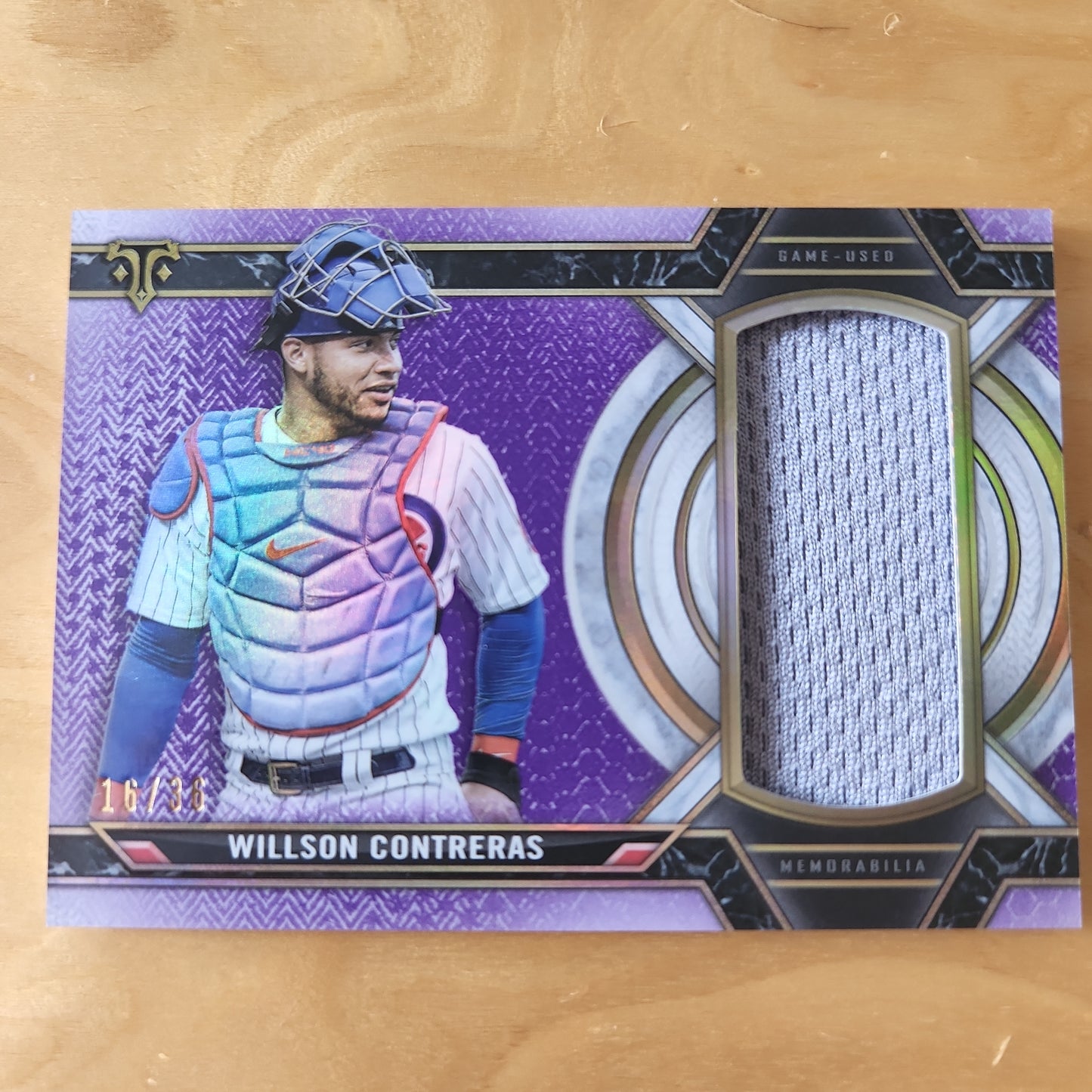 2021 Topps Triple Threads Willson Contreras relic amethyst 16/36 #SJR-WCN