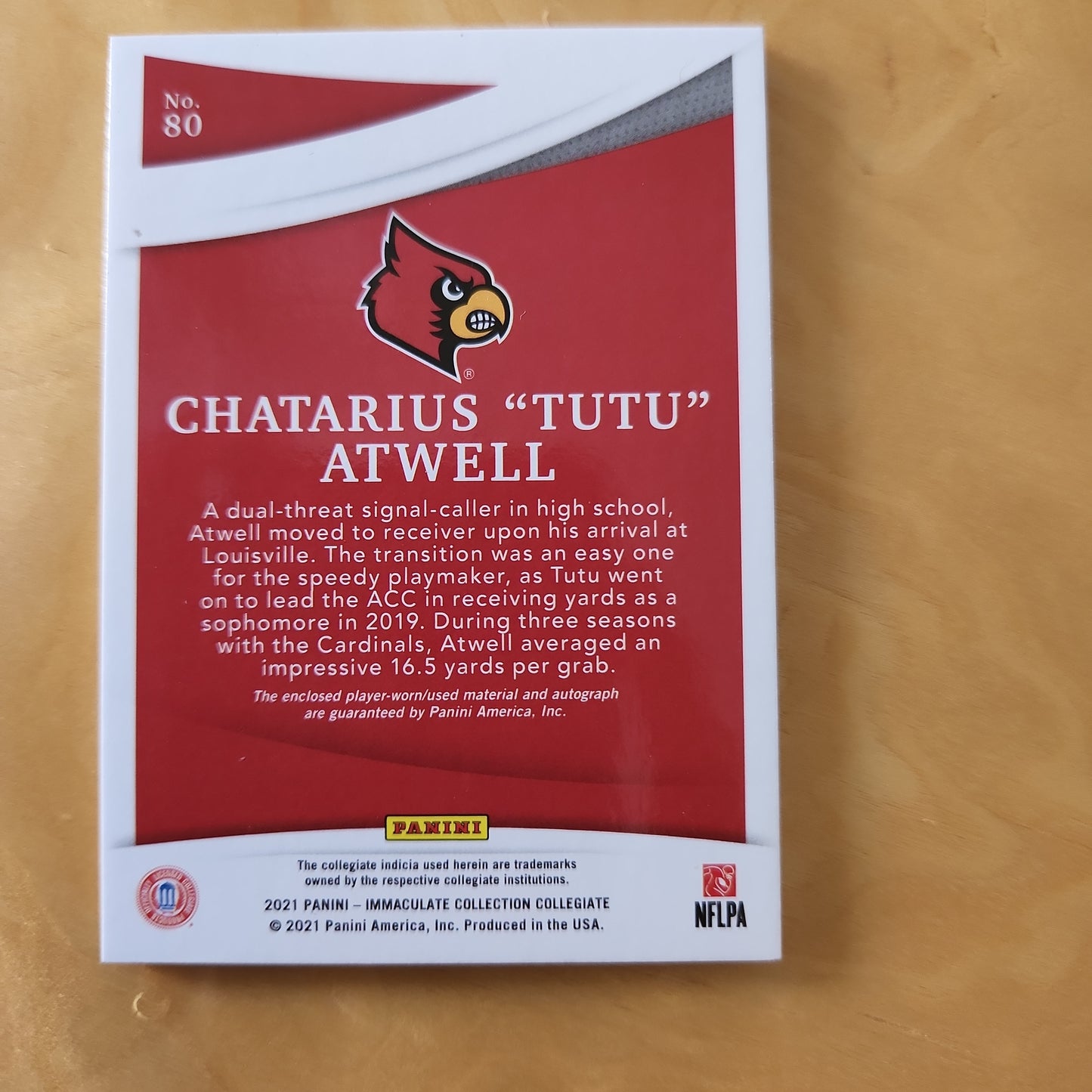 Panini Immaculate Chartarius "Tutu" Atwell Auto 16/49 #80