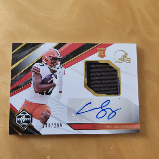 Panini Limited RC Auto Relic Anthony Schwartz 144/299 #131