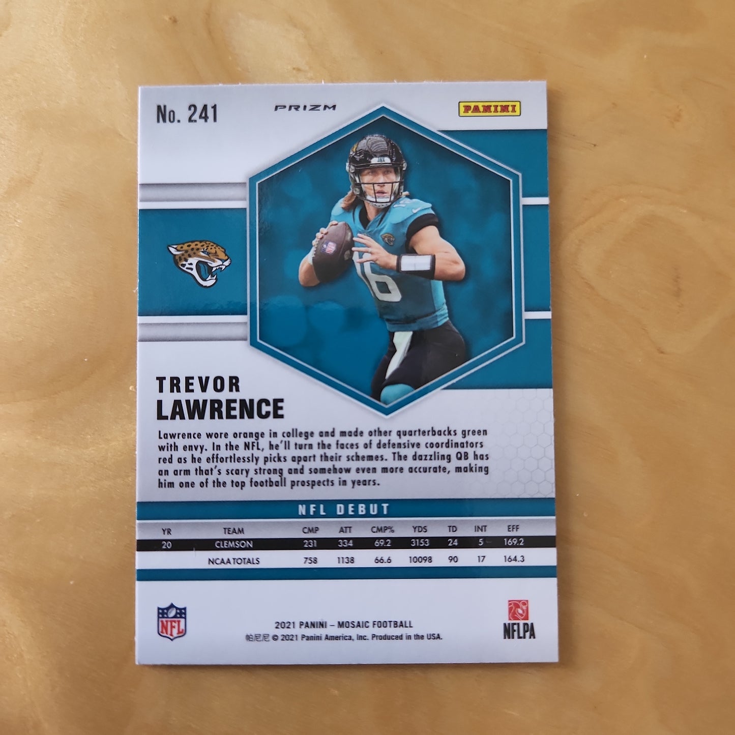 Panini Mosaic Prizm Fractor RC Trevor Lawerences #241