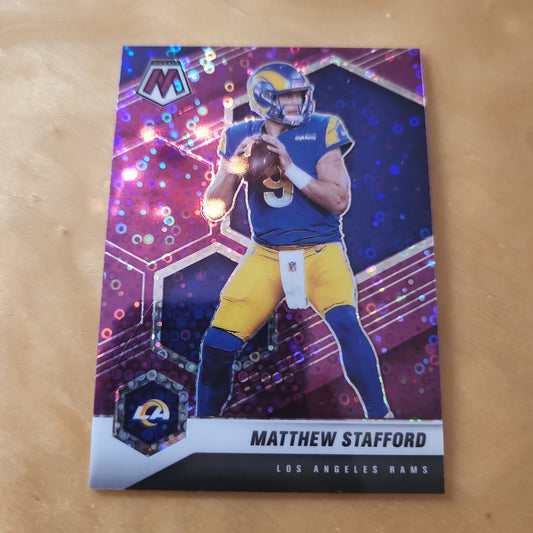 Panini Prizm Mosaic Purple Parallel Refractor Matthew Stafford 32/50 #116