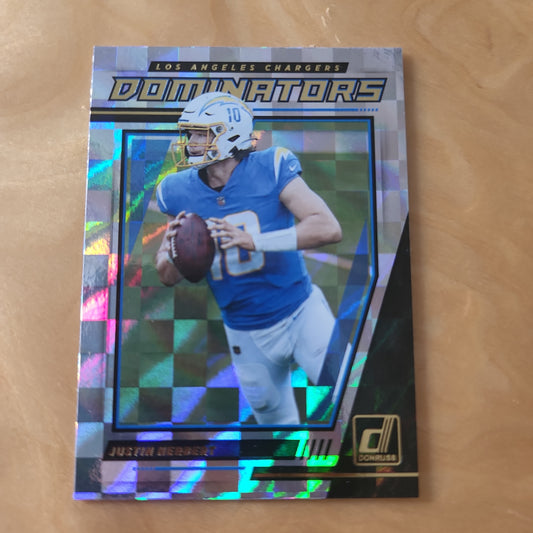 Panini Donruss Dominators Refractor Justin Herbert #D25