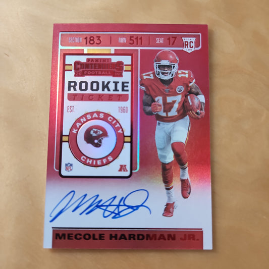 Panini Contenders 2019 Football Rookie Ticket RC Mecole Hardman JR. Auto #115