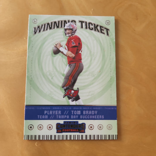 Panini Contenders Football 2020 Winning Ticket Tom Brady #WT3