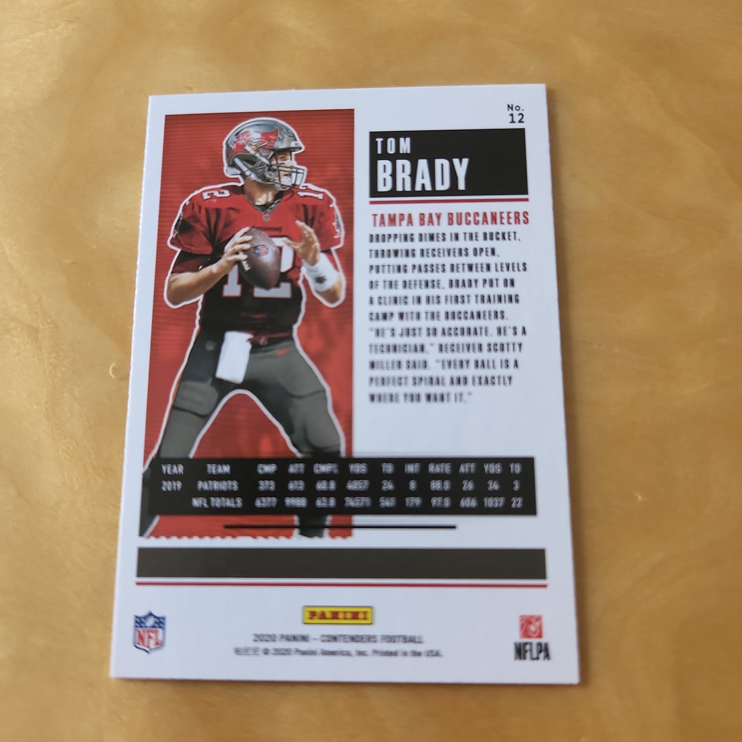 Panini Contenders 2020 Football Season Ticket Tom Brady #12