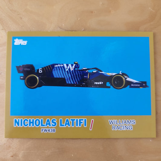 Topps 2021 F1 Nicholas Latifi F1 Car Gold 32/50 #T61-NL