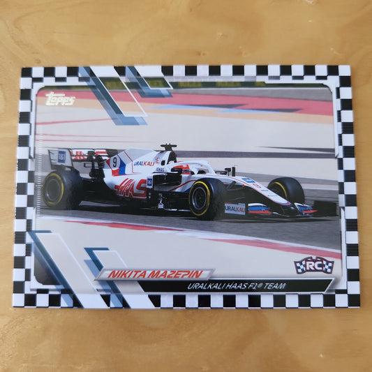 2021 Topps F1 Nikita Mazepin Rookie #VF-21 Checker Flag