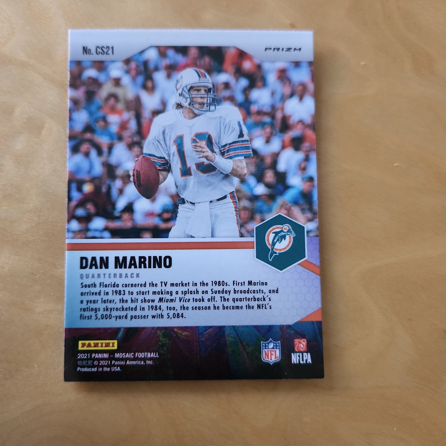 Panini Mosaic Prizm Center Stage Dan Marino #CS21