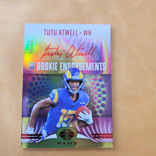 Panini Illusions Rookie Endorsements TuTu Atwell RC Auto 43/99 #RE-20