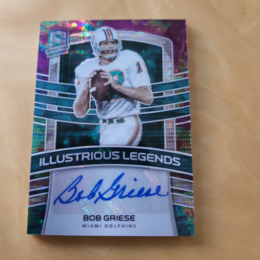 Panini Spectrum Illustrious Legends Bob Griese Auto 16/30 #ILS-BG