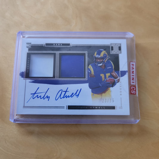Panini Impeccable Tutu Atwell RC Jersey Patch Hand Written Auto 23/35 #122