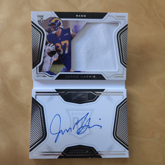 Panini Playbook Jacob Harris RC Auto Jersey Patch 209/299 #240