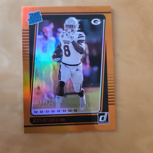 Paninu Donruss Rated Rookie Orange Kylin Hill 27/32 #295