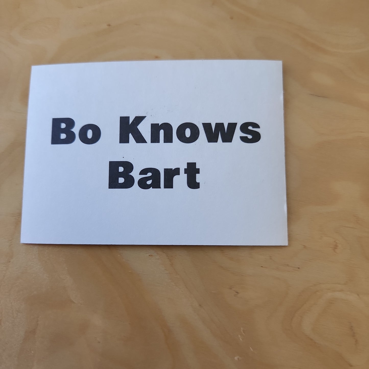 Bo Knows Bart