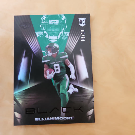 Panini Black Green Elijah Moore RC 05/10 #121
