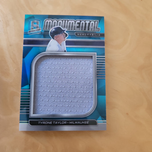 Panini Prizm Spectrum Mooumetal Tyrone Taylor Patch 18/50 #MM-TT