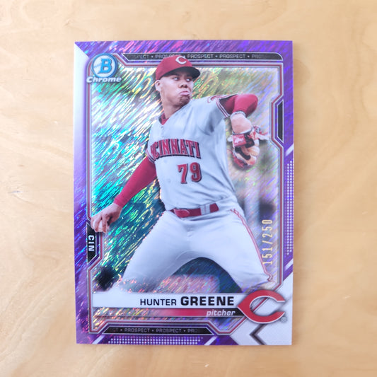 Topps Chrome B Prospect Refractor Hunter Greene #BCP-175 151/250