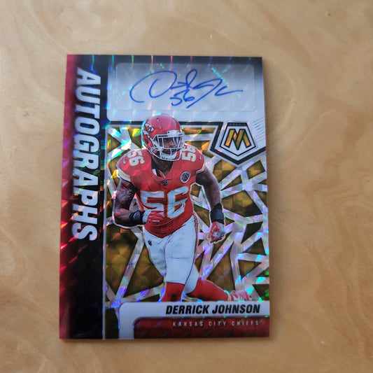 Panini Mosaic Prizm Autograph Derrick Johson Auto 5/8 #A-DJ