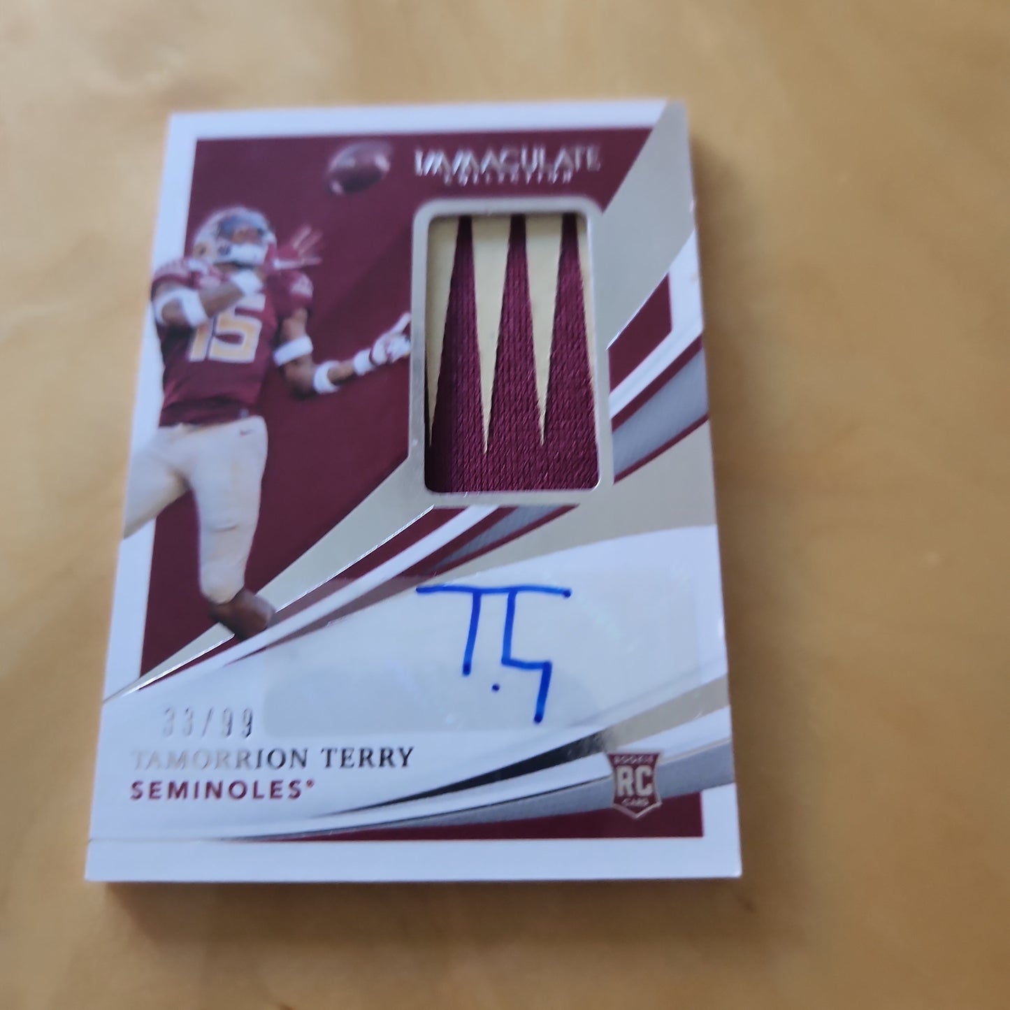 Panini Immaclute Collection Tamorrion Terry Rookie Patch Auto 33/99 #83