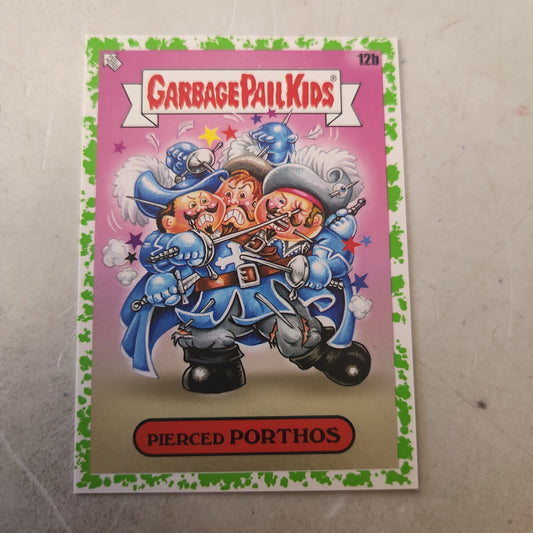 Topps Garbage Pail Kids Parallel Pierced Porthos #12b