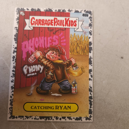 Topps Garbage Pail Kids Black Parallel Catching Ryan 018/199 #46b