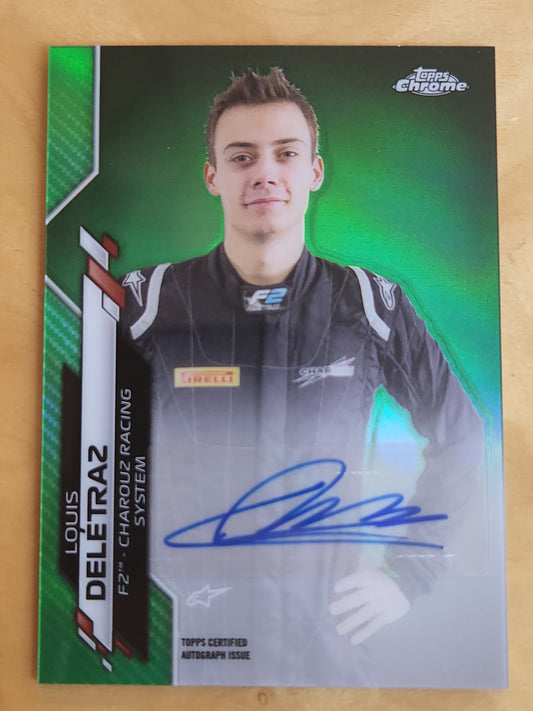 2020 Topps Chrome F1 Louis Deletraz AUTO #F1A-LD Green refractor 48/99