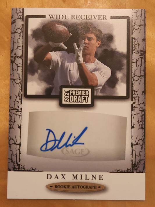 2021 Sage Premier Draft Dax Milne RC AUTO #A137