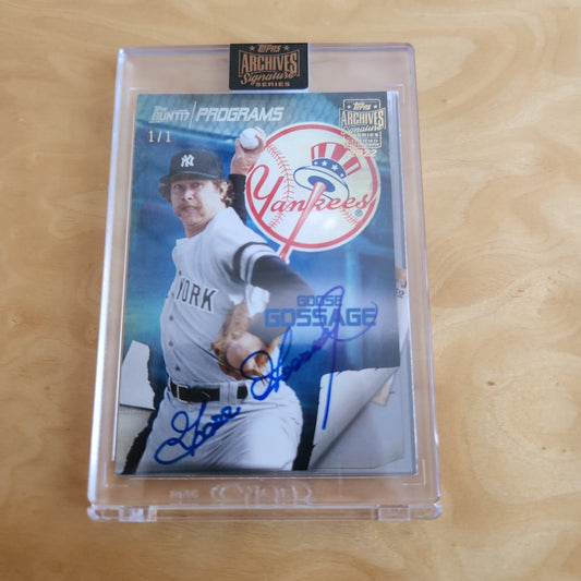 Topps Bunt17 Programs Archives Signature Series Goose Gossage Auto 1/1 #PR-GG