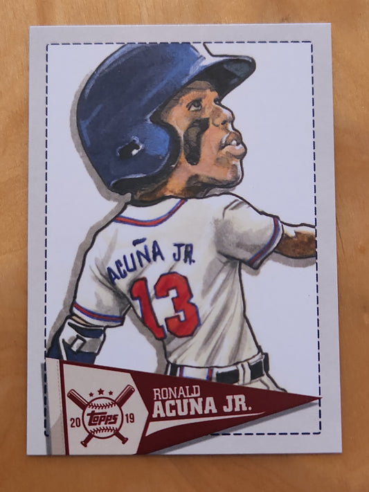 2019 Topps Star Caricature Reproduction Ronald Acuña Jr.