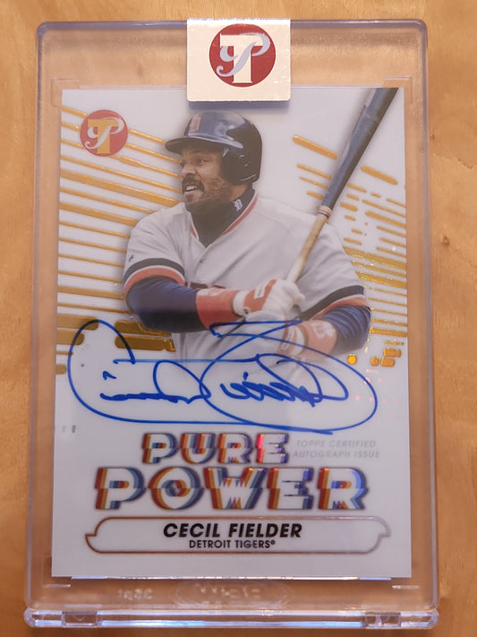 2022 Topps Pristine Pure Power Autograph Cecil Fielder AUTO #PPA-CF Gold 17/50