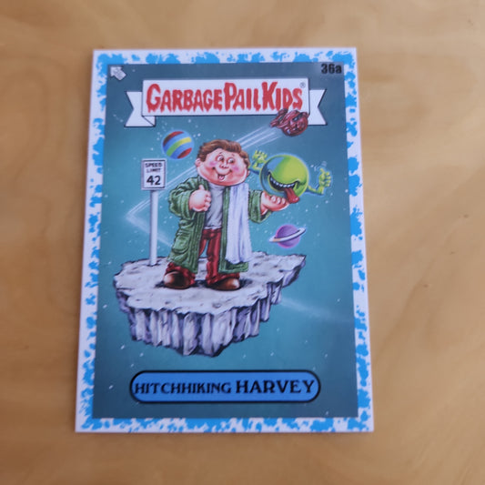 Topps Garbage Pail Kids Blue Parallel Hitching Harvey 21/99 #36a