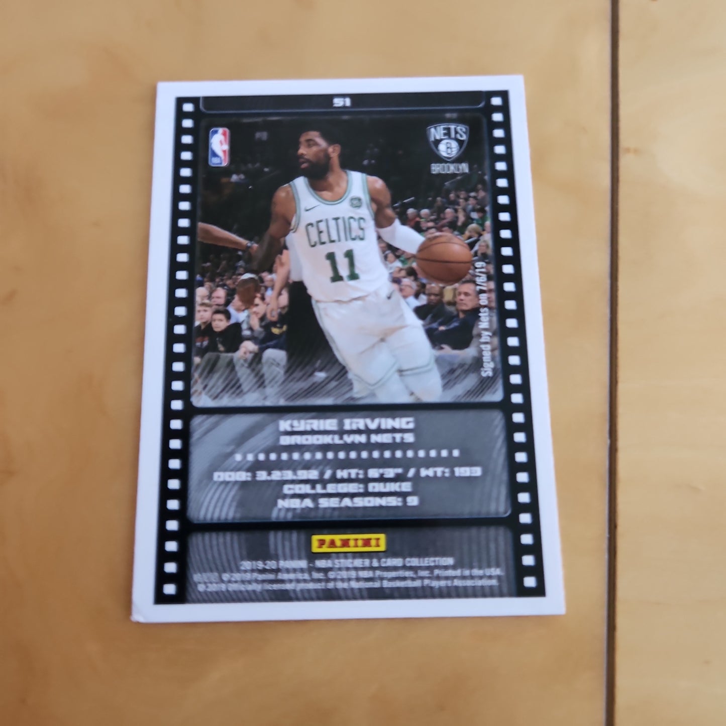 Panini G Kyrie Irving #51