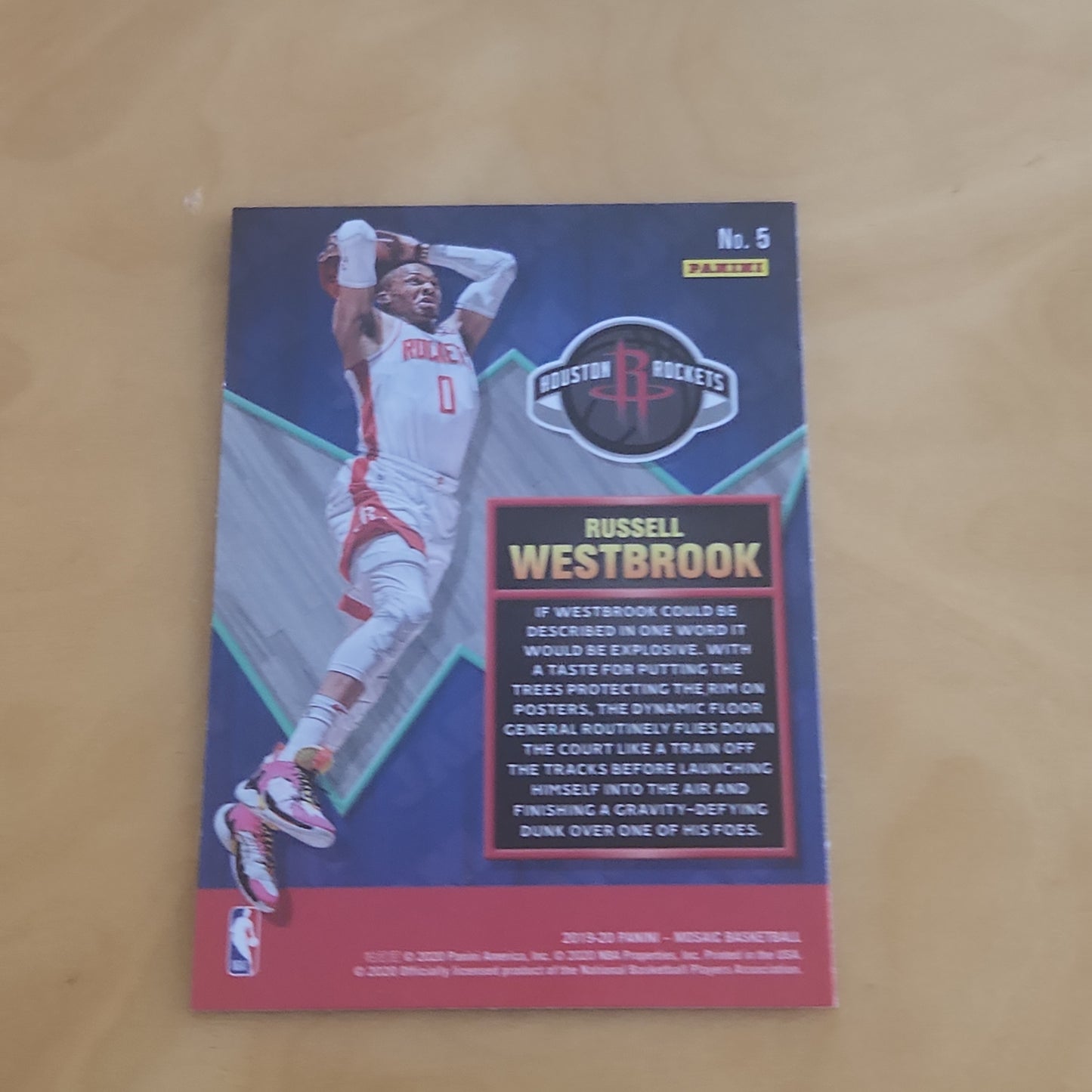 Panini Mosaic Jam Master Russell Westbrook #5