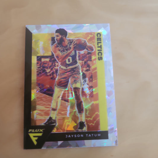 Panini Prizm Flux Orange Cracked Ice Jason Tatum #7