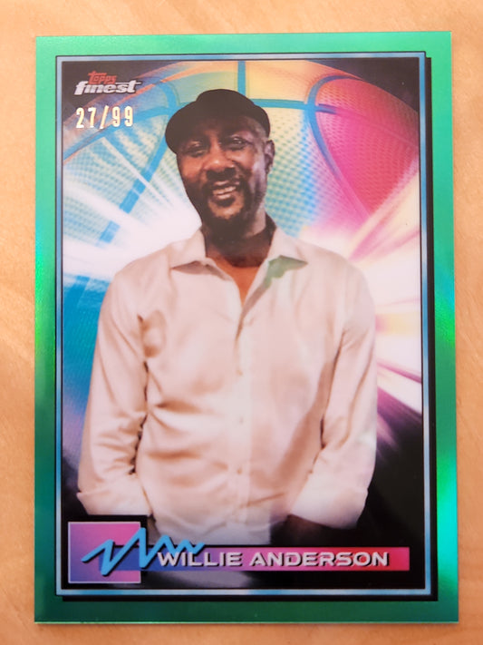 2021 Topps Finest Willie Anderson #45 Green Refractor 27/99