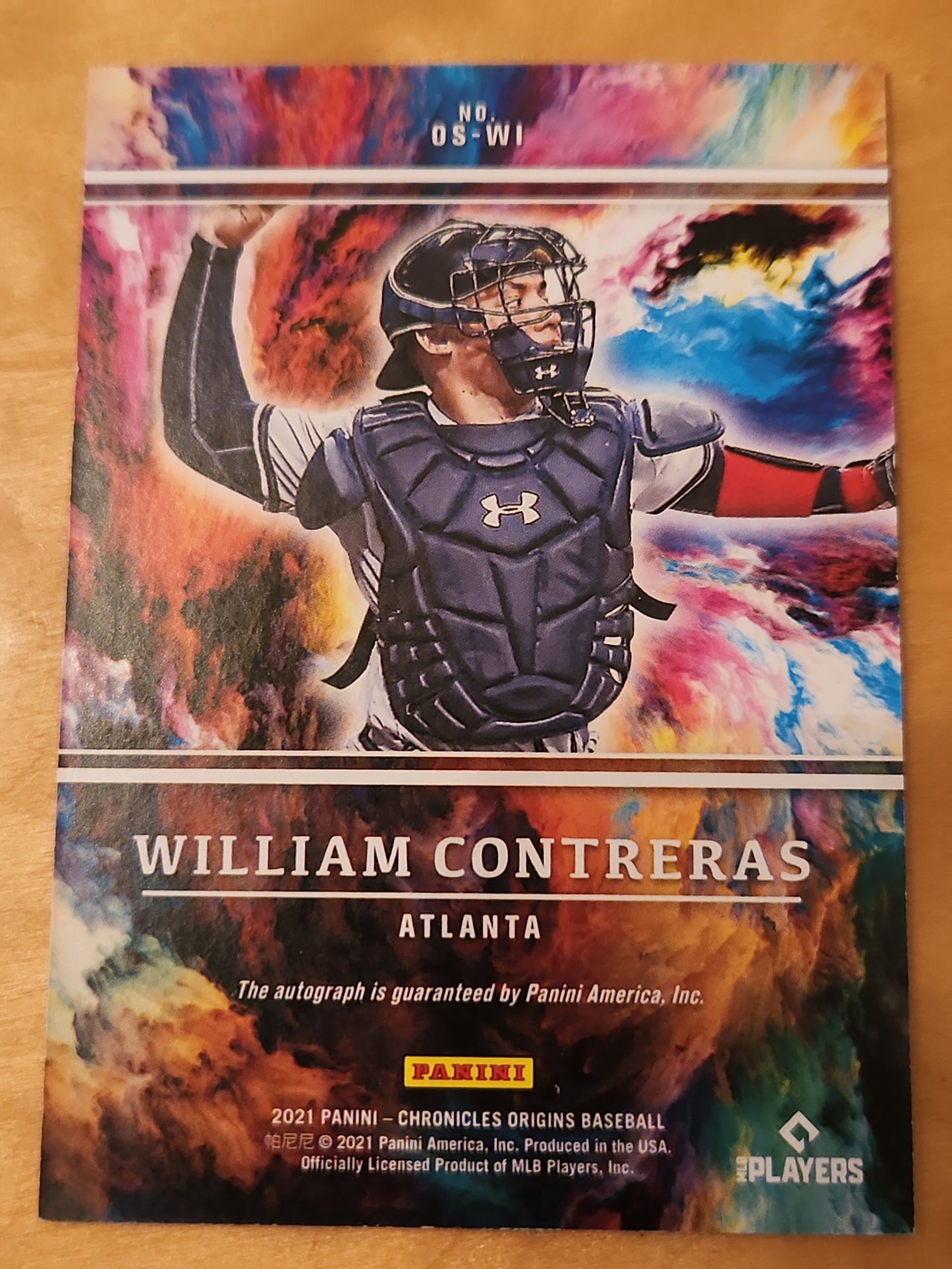 2021 Panini Chronicles Origins William Contreras AUTO #OS-WI