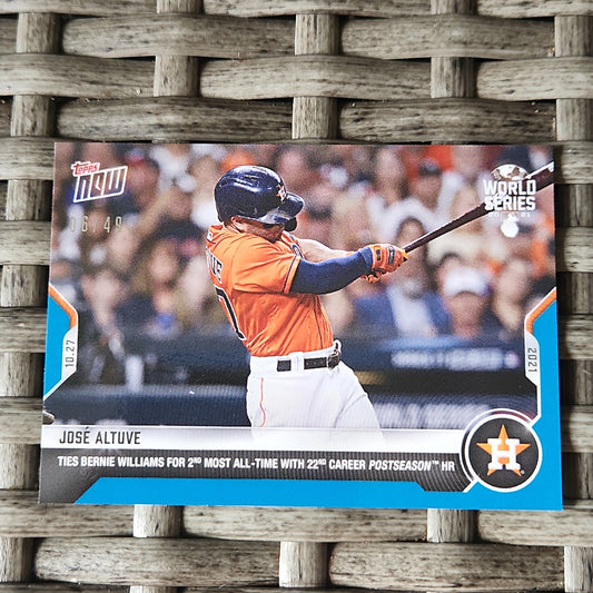 2021 Topps Now World Series José Altuve #1018 Blue 06/49