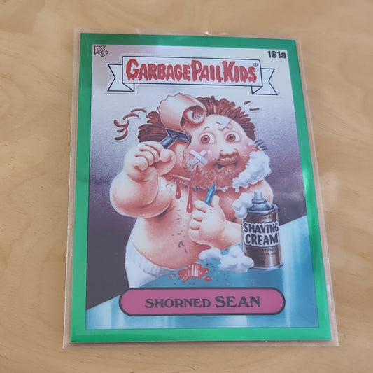 Topps Garbage Pail Kids Green Parallel Shorned Sean 195/299 #161a