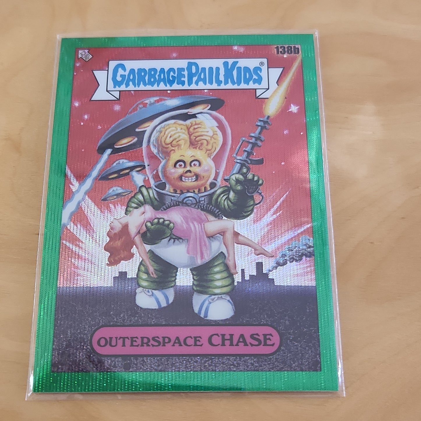 Topps Garbage Pail Kids Green Wave Outerspace Chase 224/299 #138b