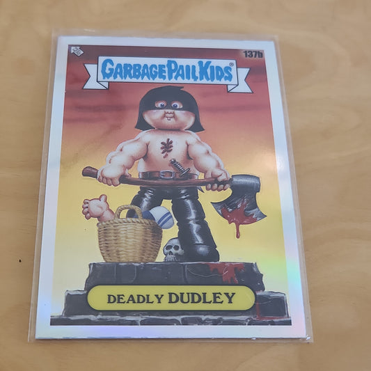 Topps Garbarbage Pail Kids Refractor Deadly Dudley #137b