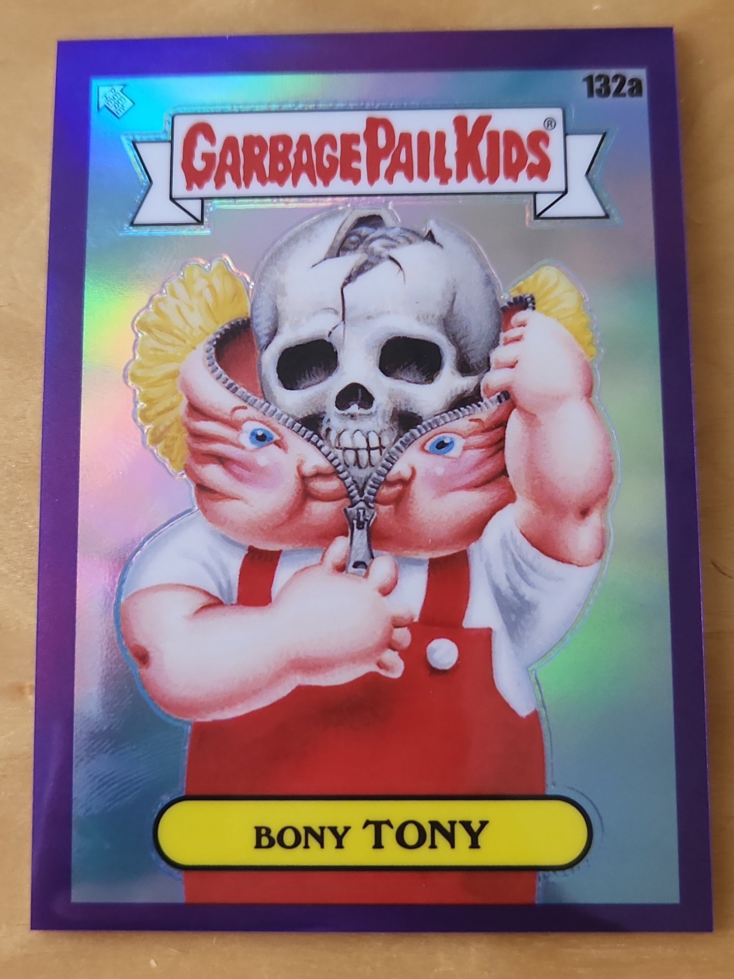 2021 Topps Chrome Garbage Pail Kids Bony Tony #132a Purple 243/250