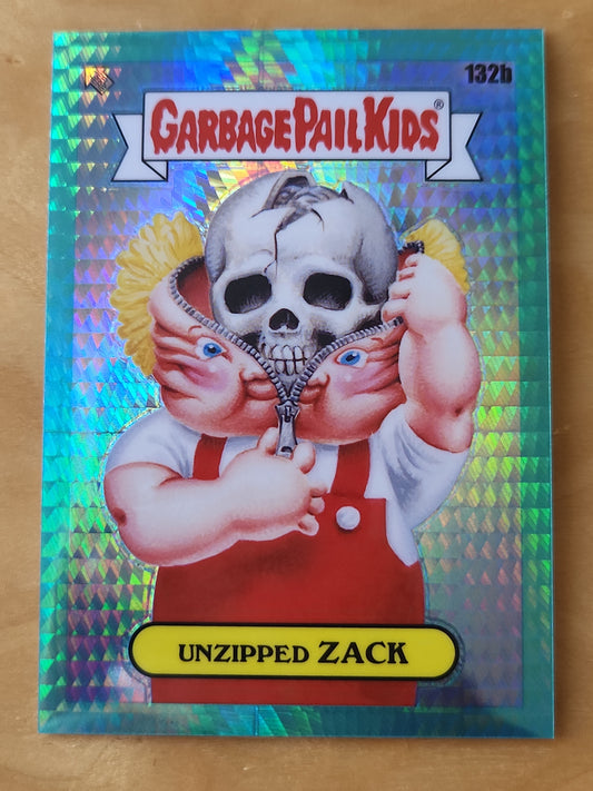 2021 Topps Chrome Garbage Pail Kids Unzipped Zack #132b Aqua Prism 64/199