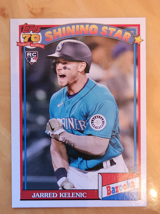 2021 Topps 70 Years of Baseball Shining Star Bazooka Jarred Kelenic #91BZ-B