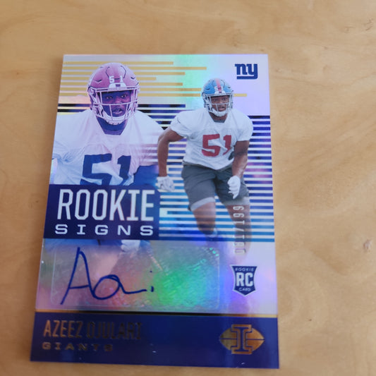 Panini Illusions Rookie Signs Azeez Ojulari RC Auto #RS-AO