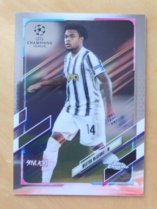 2021 Topps Chrome Steve Aoki UEFA Champions League Weston Mckennie #79