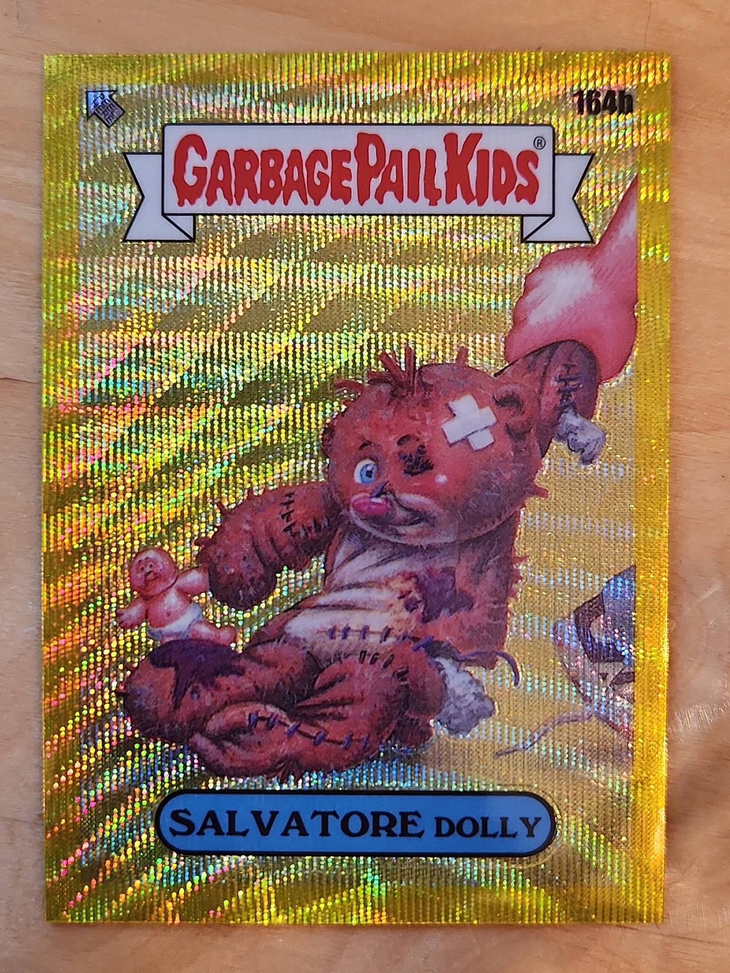 2021 Topps Chrome Garbage Pail Kids Salvatore Dolly #164b Yellow Wave 075/275